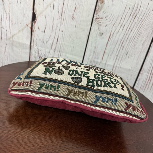 Hand Over the Chocolate Decorative needlepoint Pillow - Picture 6 of 8